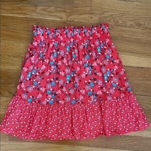 Floral Red Skirt